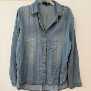 Light Wash Denim Button-Up Shirt